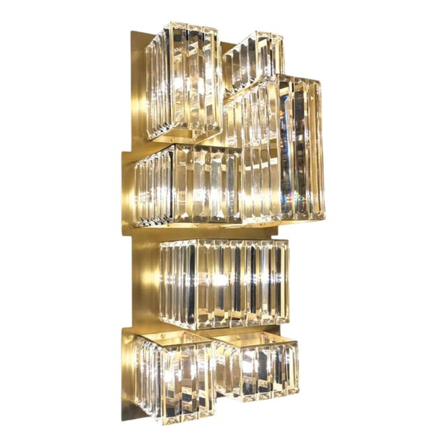 Collection Labirinto Wall Lamp in Metal and Crystal by Jago For Sale