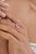 Pink 1.94ct Pink Sapphire Diamond Oval Engagement Ring for Her Size 4 in 18k Solid Gold For Sale - Image 8 of 16