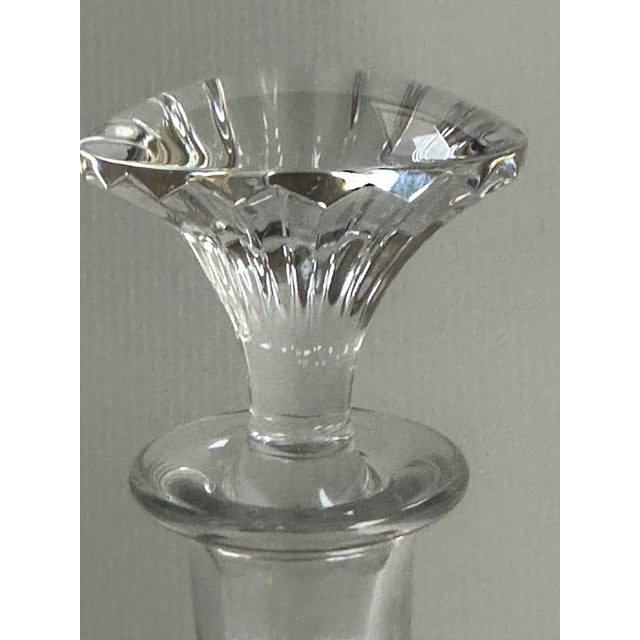 Mid-Century Modern Vintage Baccarat France Crystal "Massena" Blown 11" Tall Decanter With Sign Stopper For Sale - Image 3 of 18