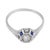 Art Deco 1930s Art Deco Gia Diamond Sapphire 18k White Gold Engagement Ring, Size 10.25 For Sale - Image 3 of 7