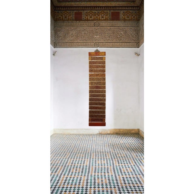 Large Antique Asian Red Lacquer & Gold Gilded Palm Leaf Bound Kammavaca Sacred Manuscript, 16 Leaves and 2 Covers For Sale - Image 12 of 12