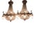 Mid-20c French Louis XVI Rococo Gold Bronze XL Chandeliers Pair For Sale