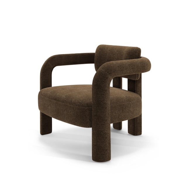 Double Arch Armchair in Brown Chenille from Insidherland, in New conditions. Designed from 2000 Labeled by Maker