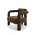 Double Arch Armchair in Brown Chenille from Insidherland, in New conditions. Designed from 2000 Labeled by Maker