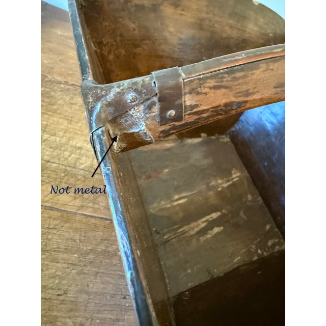 Antique Chinese Rice Measure Bucket "Dou" With Metal Hardware & Wood Joints For Sale - Image 13 of 13