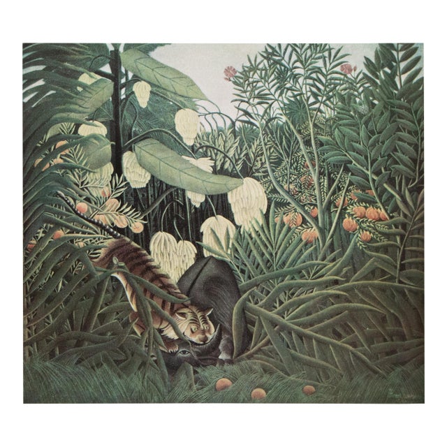 1951 After Henri Rousseau Original "Fight Between a Tiger and a Buffalo" Photogravure For Sale