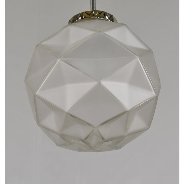 French Art Deco Pendant Light by Degue 1930 France - 2 Available For Sale - Image 6 of 14