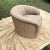 1990s Milo Baughman Style Suede Upholstered Barrel Back Swivel Chair For Sale In Columbia, SC - Image 6 of 12