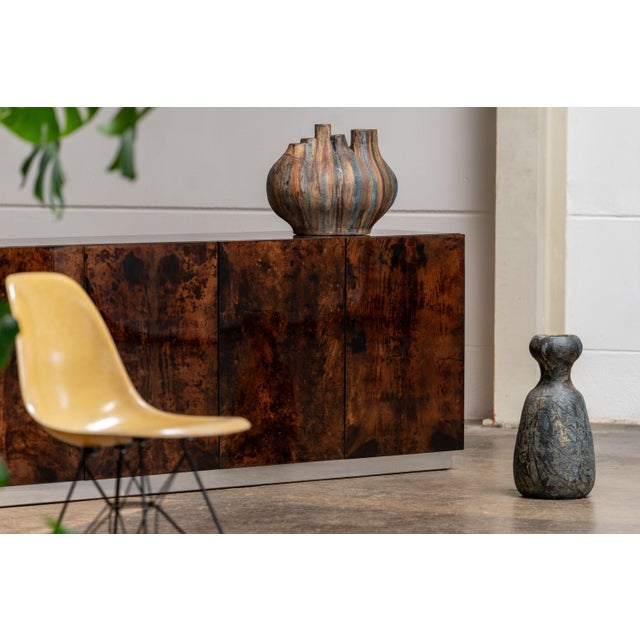 Brown Large Sideboard by Aldo Tura, Italy, 1970s For Sale - Image 8 of 15