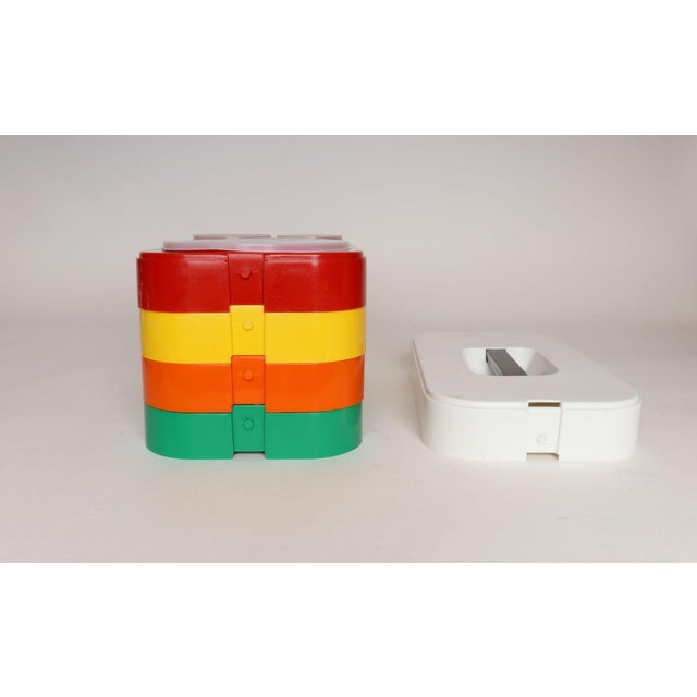 Mid Century Mexican Modern Stacking Rainbow Picnic Tray Set by Pymsa For Sale In New York - Image 6 of 14