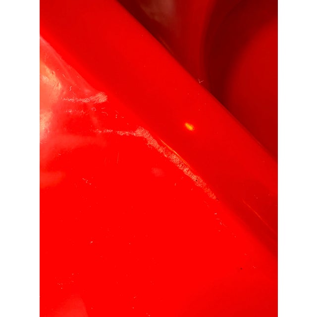Red The Ultimate Retro Statement: A Mid-Century Red Fiberglass Heart-Shaped Tub For Sale - Image 8 of 12