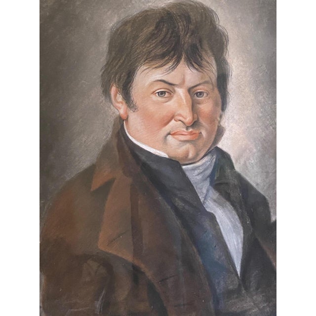 Beautiful early 19th-century French pastel portrait depicting an elegant gentleman, dated 1811 and inscribed “JANNIN”on...