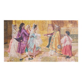 Eugenio Lucas Villamil, Baroque Church Ceremony, Oil on Panel For Sale