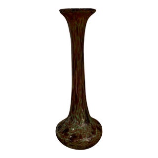 Monumental French Schneider Art Glass Vase For Sale