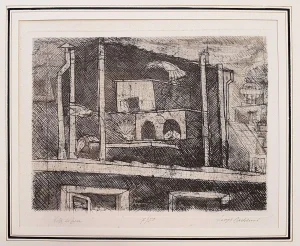 Vita di Pace - Original Etching by Luigi Bartolini - 1957 1957