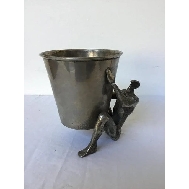 1970s Silver Plate Man Holding Vessel For Sale In New York - Image 6 of 12