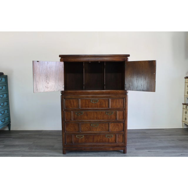 Mid-Century Modern Mid Century Walnut Highboy Chest of Drawers For Sale - Image 3 of 10