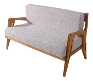 Italian White Bouclé Sofa by Campo E Graffi, 1965