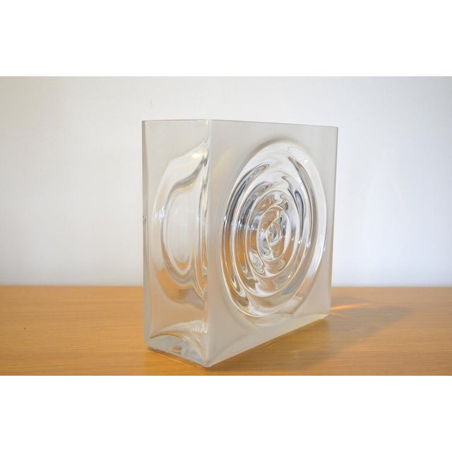 Glass vase by the German designer Horst Tünselmann for the company Peill & Pultzer from the 1960s - 1970s - Clear glass...