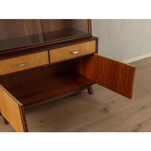 Wood Showcase in Cherry Veneer and Glass, 1950s For Sale - Image 7 of 8