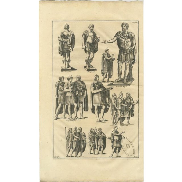 Baroque Montfaucon, Roman Officers from Trajans Column and Constantines Arch, 1722, Engraving For Sale - Image 3 of 8