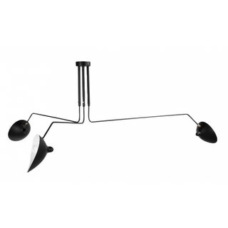 Black Matte Serge Mouille-Inspired Pendant Light For Sale