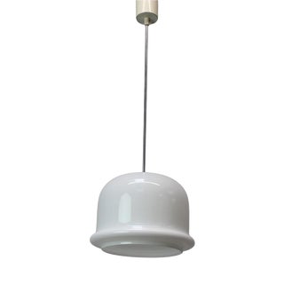 Vintage Czechoslovakian Opaline Glass Pendant Lamp, 1970 For Sale