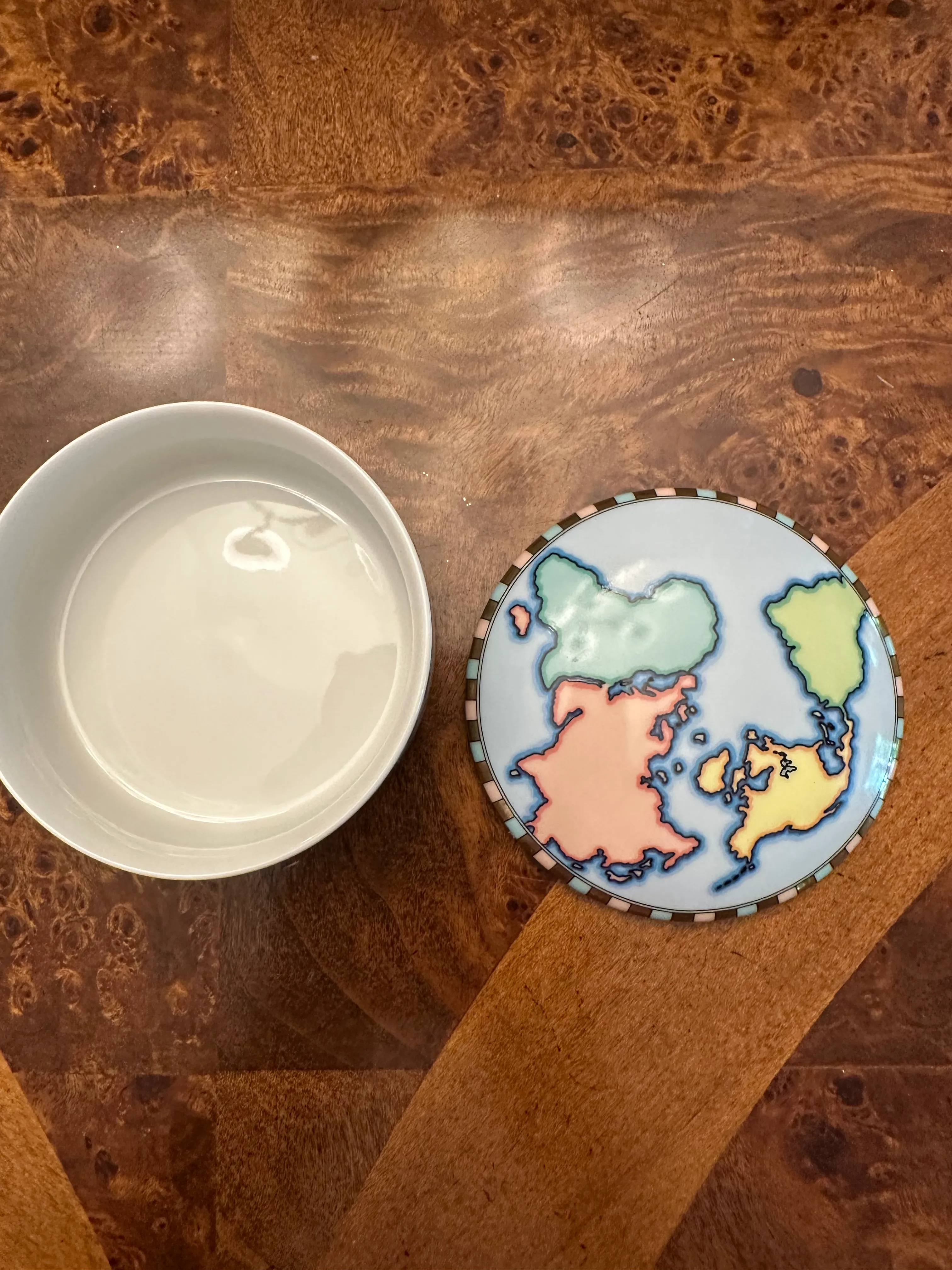 1970s Tiffany $ Co. World Map Globe Trinket/ Jewelry Box | Chairish