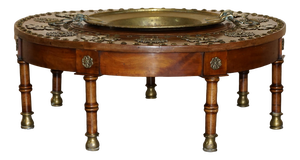 Spanish Brasero Firepit Table with Removable Dish, 1840s
