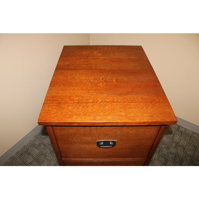 Stickley Stickley Mission Collection Oak Two-Drawer File Cabinet For Sale - Image 4 of 5
