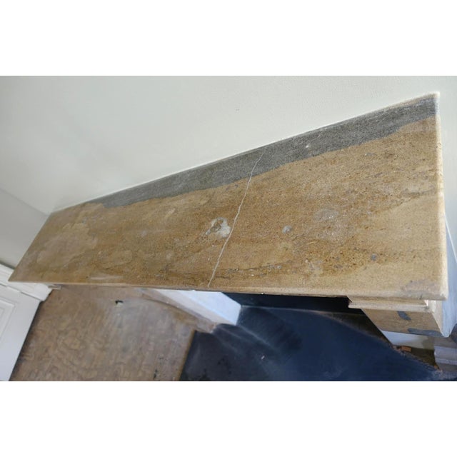 Tan Antique Natural Stone Fireplace Mantel For Sale - Image 8 of 9