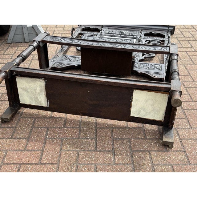 Victorian Oak Hall Stand with Mirror For Sale - Image 18 of 18