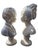 Italian Pair of Vintage Italian White Ceramic Busts of a Boy & Girl, 15" For Sale - Image 3 of 8