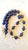 Lovely Vintage, faceted, lapis, and gold toe beaded necklace By Matthew Izzo Collection