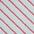 SAMPLE - Schumacher Rousseau Stripe Fabric In Rouge & Sky For Sale