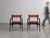 Edward Wormley, Dunbar, Rare “Alexandria” Armchairs, Mahogany, Walnut, Burgundy Vinyl, United States, 1960s A refined pair...