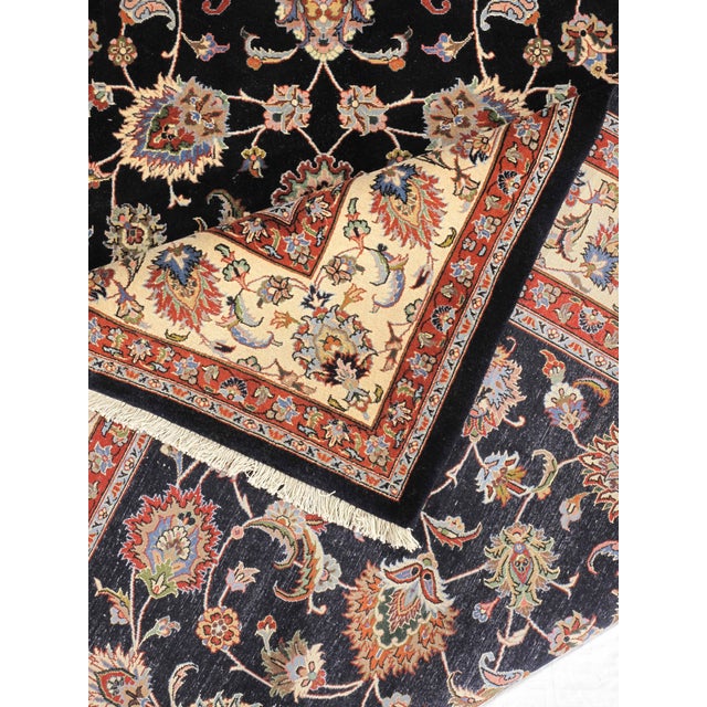 Vintage Hand-Knotted Persian Mashad Rug 8'2" X 11'3" For Sale - Image 4 of 4