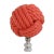 Nautical Knot Lamp Finial in Coral Orange on Chrome Hardware For Sale