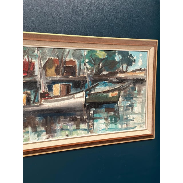 Dag Björn Hellsing, Harbour Motif, 1960s, Oil on Panel, Framed For Sale - Image 18 of 18