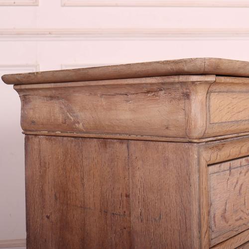 Brown French Bleached Oak Commode For Sale - Image 8 of 13