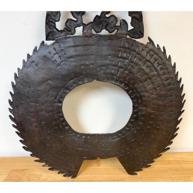 Monumental Buddhist Aureole (Halo) Fragment with Seated Buddhas, China, 20th C. For Sale - Image 12 of 13
