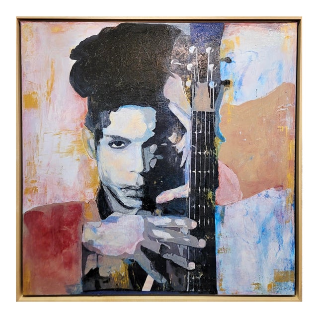 Sonia Gold - 1980s Portrait of Prince - Oil Painting For Sale