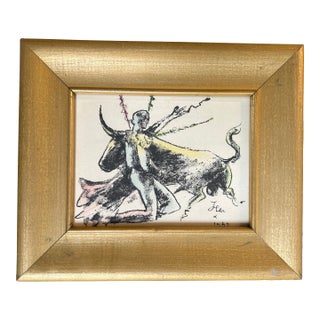 1960’s Jean Cocteau Original Lithograph “Torero” For Sale
