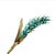 Turquoise Vintage 14k Gold Turquoise Leaf-Form Brooch, Mid-20th Century, 11.19g For Sale - Image 8 of 8