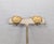 Napier Vintage 1960s Signed Napier Goldtone Faux-Pearl Pansy Clip Earrings-2 Pieces For Sale - Image 4 of 7