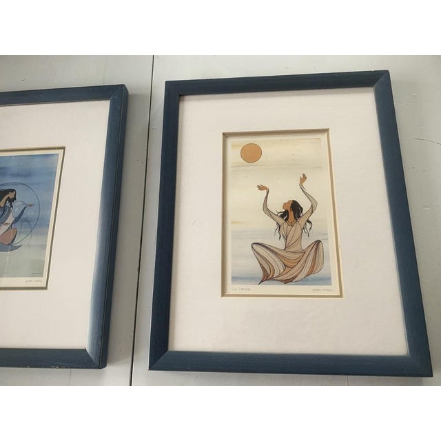 Maxine Noel, Spirits, 1970s, Paintings, Framed, Set of 2 For Sale - Image 11 of 18