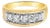 Diamond Band with Brushed Satin Finish 1.00cttw 14k Two-Toned Gold, Size 10 For Sale