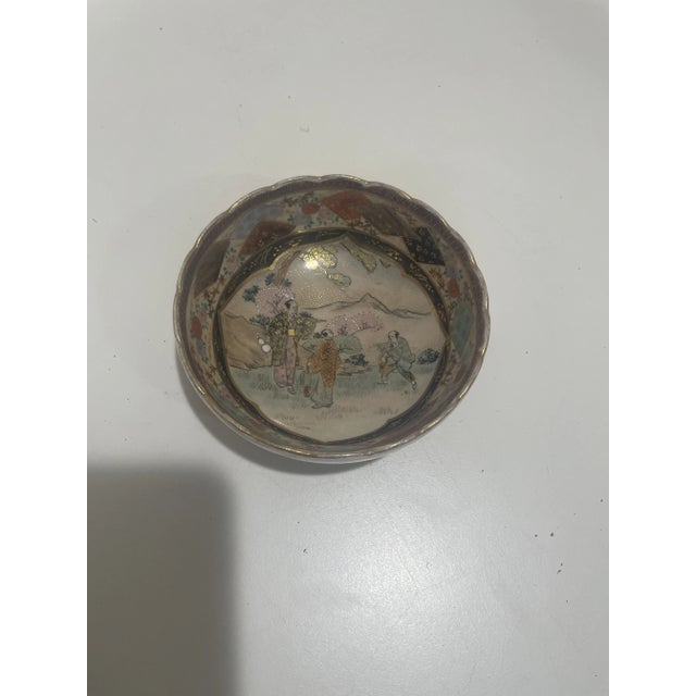Vintage Japanese Satsuma Ceramic Bowl For Sale - Image 4 of 7
