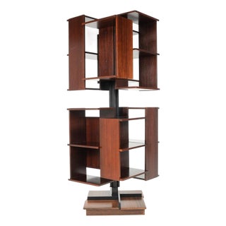 Rotating Bookcase Centro attributed to Claudio Salocchi, Italy, 1960s For Sale