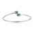 Not Yet Made - Made To Order Fine Two-Stone Emerald & Diamond Bangle Bracelet in Sterling Silver For Sale - Image 5 of 13